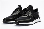 The Nebreska Black Leather Sneaker