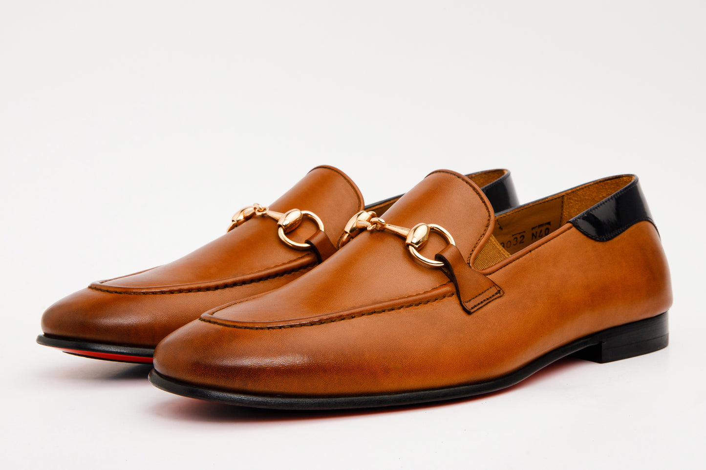 Zapato Maratea de piel marrón con tacón de aguja para hombre