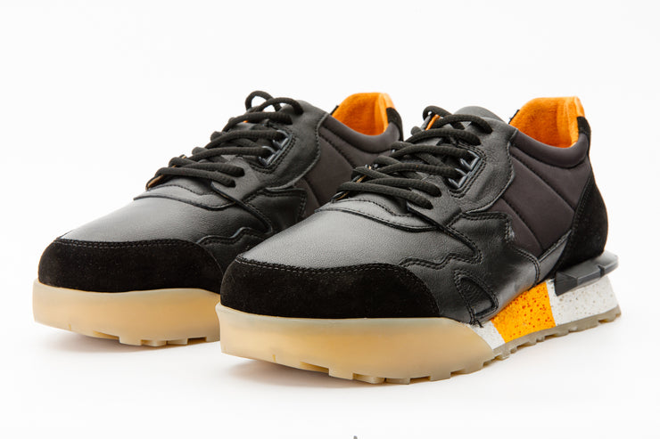 The Erbil Black Leather Sneaker
