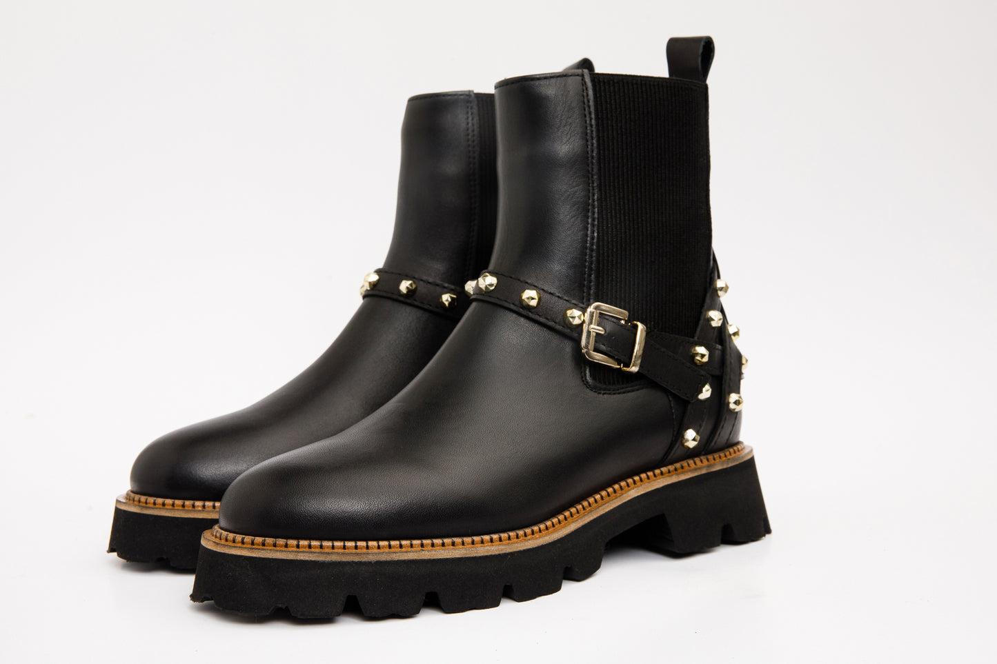 Bota de mujer de piel negra Rabah