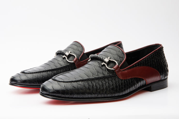 The Milano Black Shoe Bit Loafer