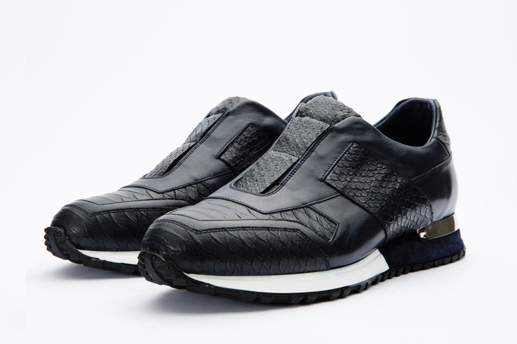 The Mugla Navy Snk Leather Sneaker