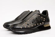 The Infanta Black Spike Leather Sneaker For Men Limited Edition