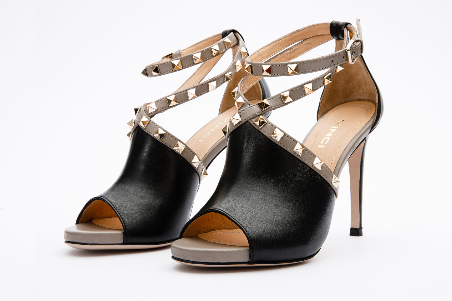 The Ribnica Black Leather Ankle Strap Women Sandal