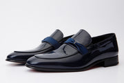 The Dodoma Navy Patent Leather Loafer Shoe