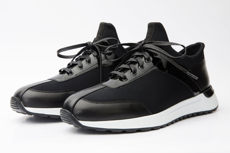 The Crapo Black Leather Sneaker