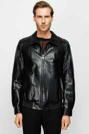 CLARIBEL PYTHN SKIN LEATHER  BLACK  20203-A