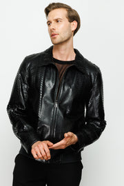CLARIBEL PYTHN SKIN LEATHER  BLACK  20203-A