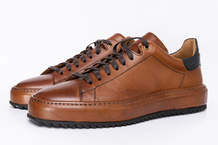 The Noble Brown Leather Sneaker