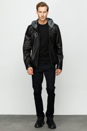 Byron Ribi Black Leather Jacket