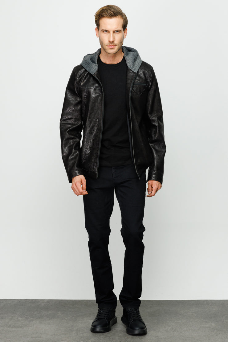 Byron Ribi Black Leather Jacket
