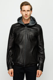 Byron Ribi Black Leather Jacket