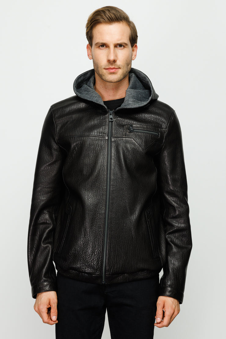Byron Ribi Black Leather Jacket