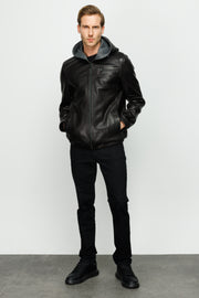 Byron Ribi Black Leather Jacket
