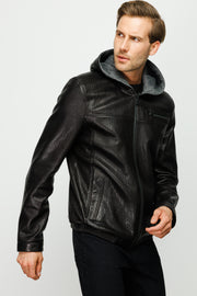 Byron Ribi Black Leather Jacket