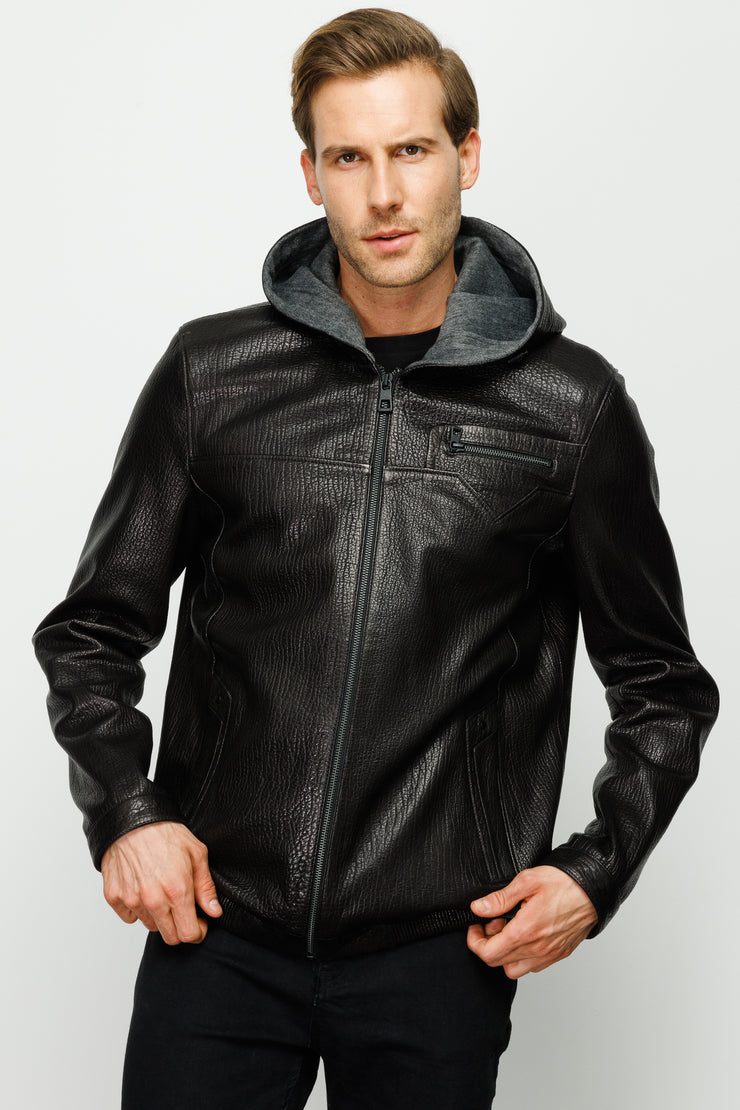 Byron Ribi Black Leather Jacket