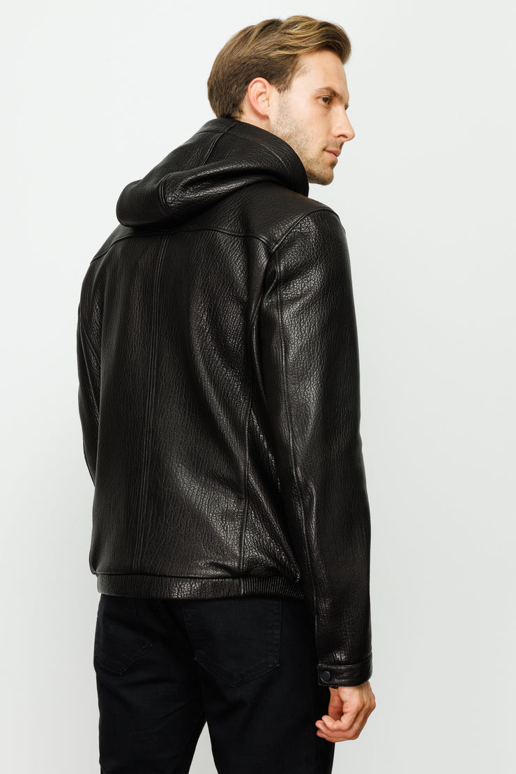 Byron Ribi Black Leather Jacket