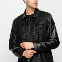 The Emerson Black Leather Men Jacket