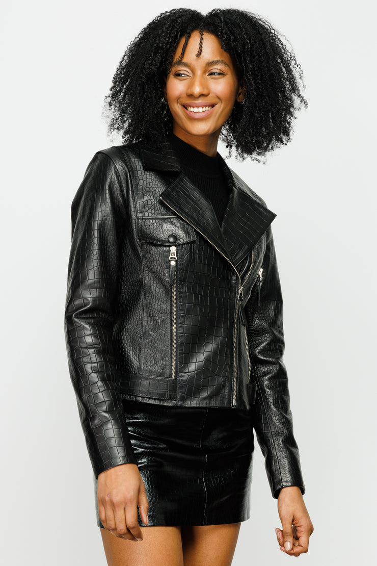 DEYTONA LEATHER JACKET BLACK (15842)