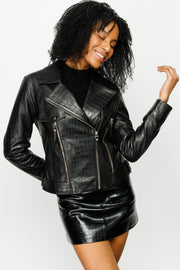 DEYTONA LEATHER JACKET BLACK (15842)