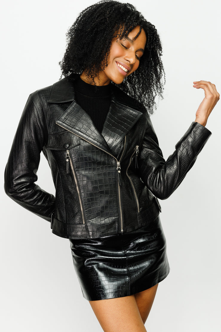 DEYTONA LEATHER JACKET BLACK (15842)