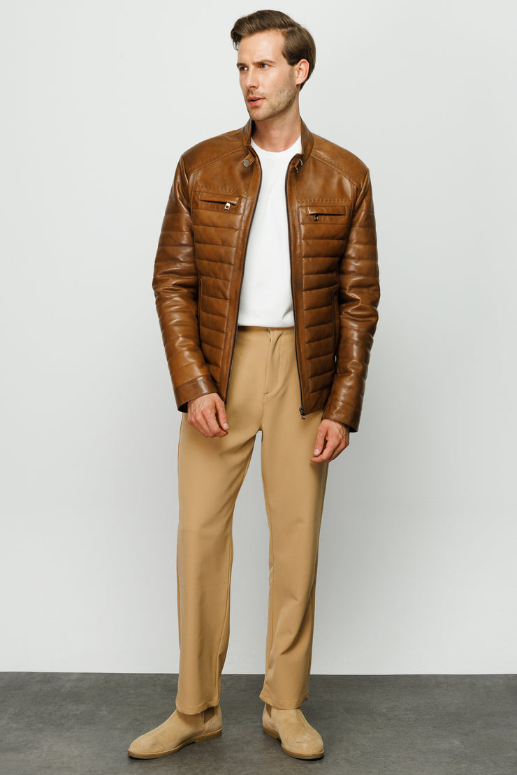 The Wilkerson Men Leather Jacket