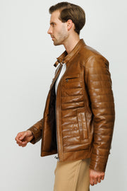 The Wilkerson Men Leather Jacket