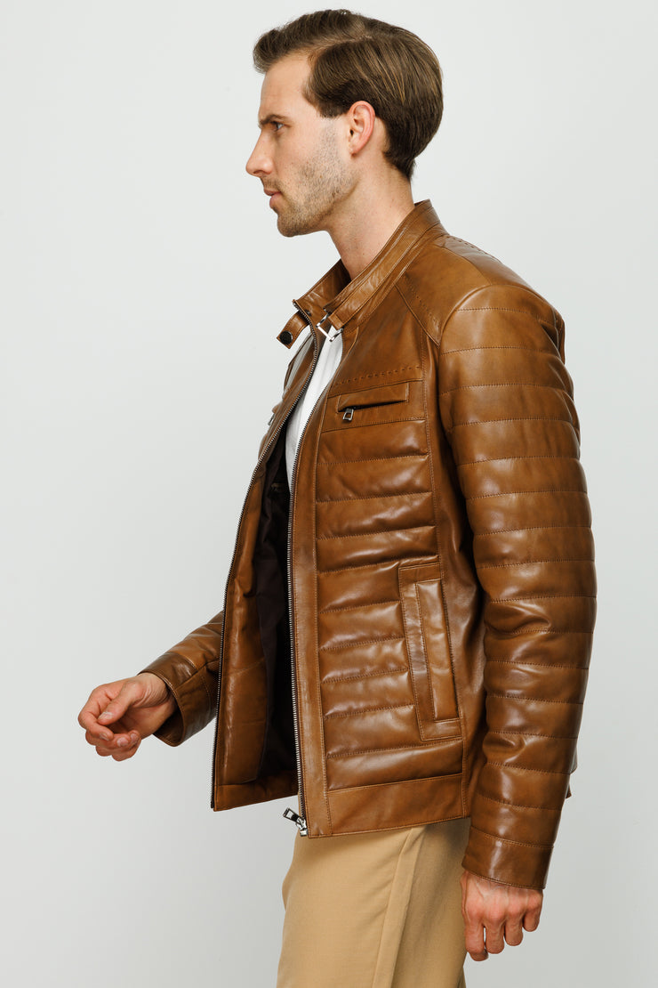 The Wilkerson Men Leather Jacket