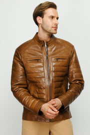 The Wilkerson Men Leather Jacket