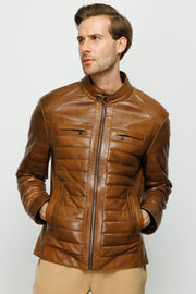 The Wilkerson Men Leather Jacket