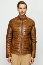 The Wilkerson Men Leather Jacket