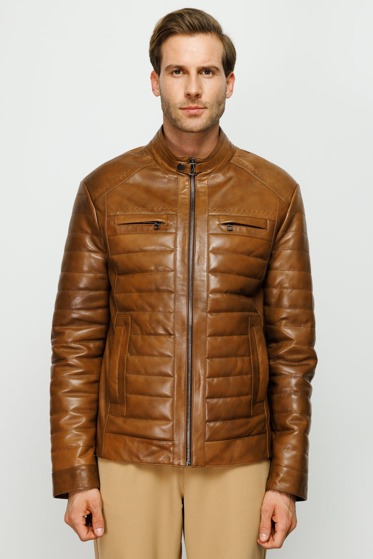 The Wilkerson Men Leather Jacket