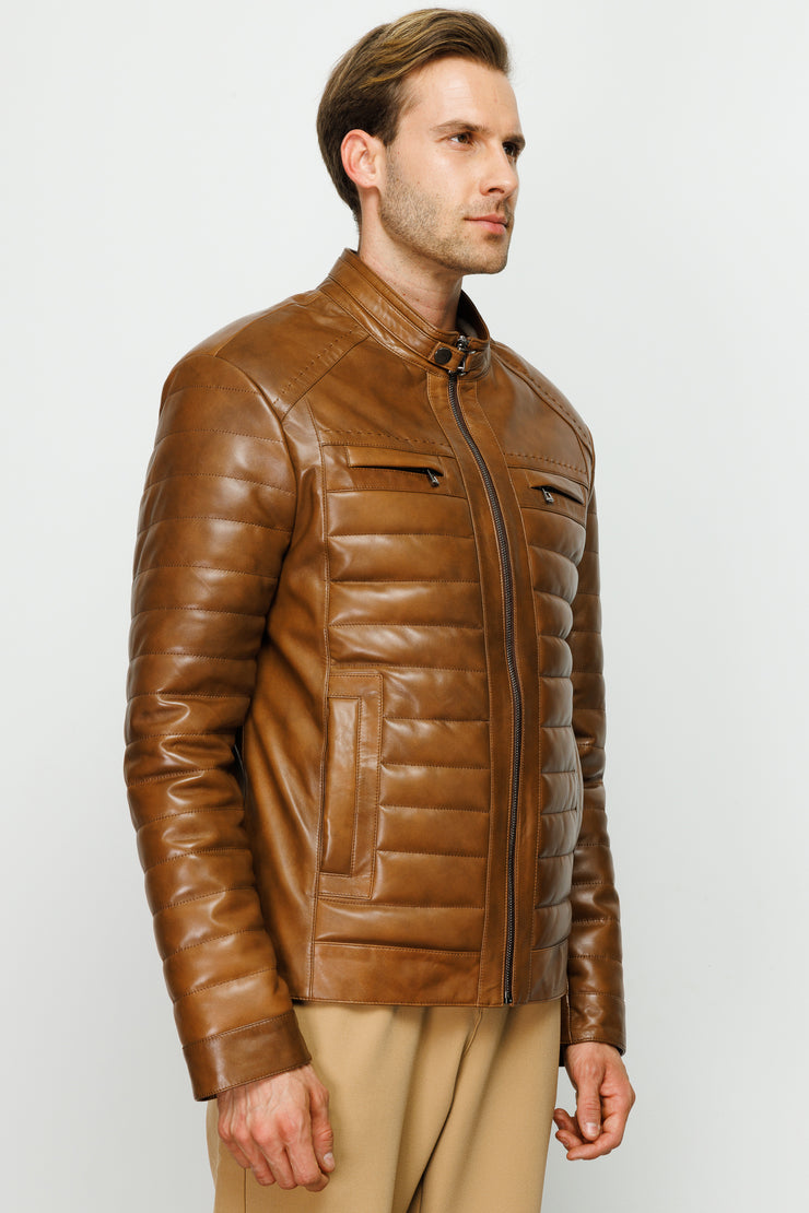 The Wilkerson Men Leather Jacket