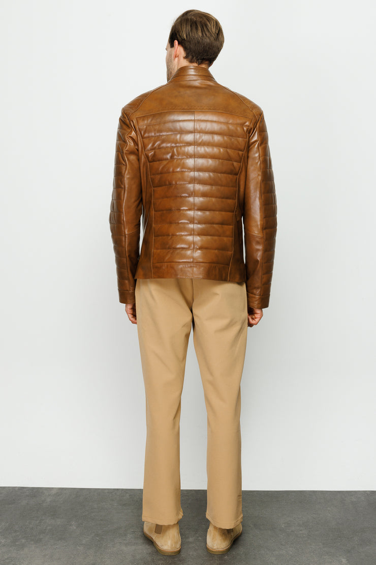 The Wilkerson Men Leather Jacket