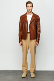 The monola Men Leather Jacket