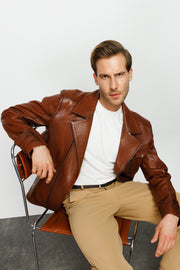 The monola Men Leather Jacket