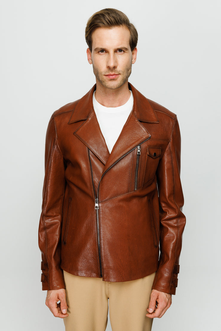 The monola Men Leather Jacket