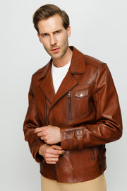 The monola Men Leather Jacket