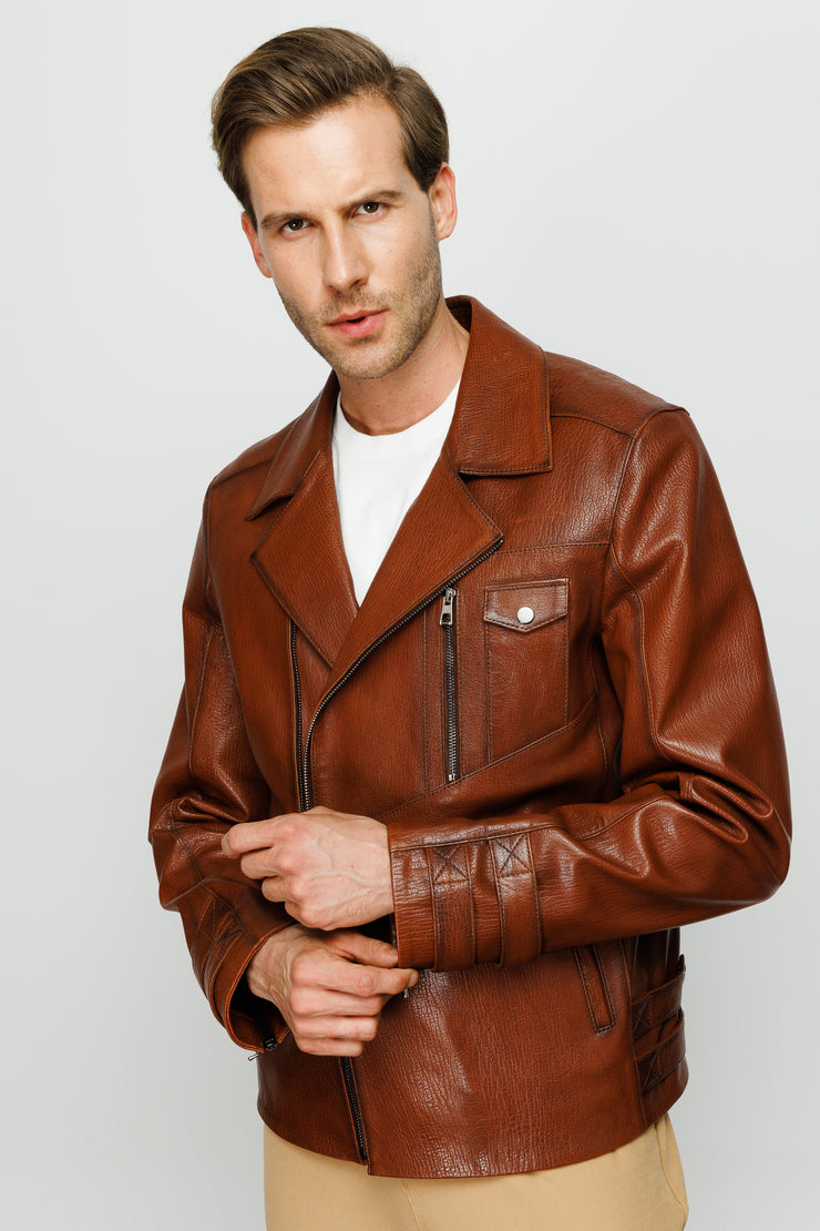 The monola Men Leather Jacket