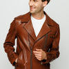 The Monola Tan Leather Men Jacket