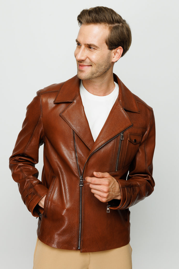 The monola Men Leather Jacket