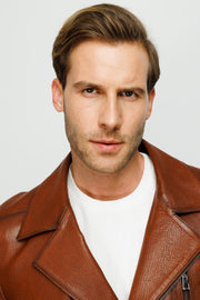 The monola Men Leather Jacket