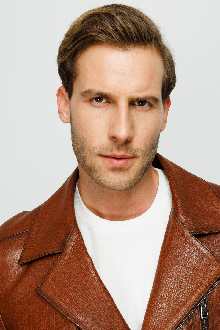 The monola Men Leather Jacket