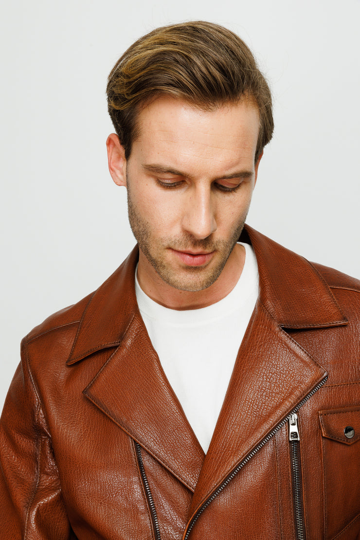 The monola Men Leather Jacket