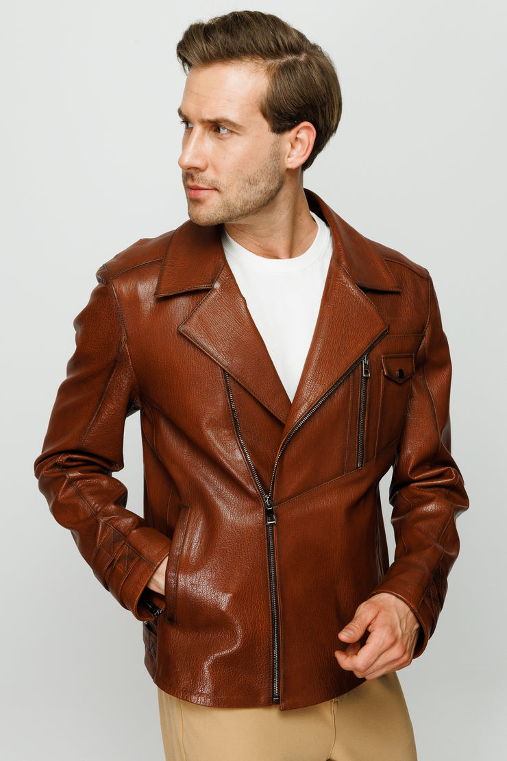 The monola Men Leather Jacket