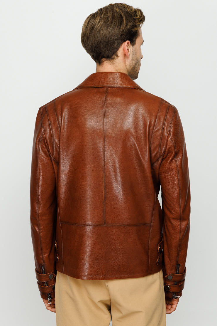 The monola Men Leather Jacket