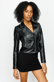 STARKE  LEATHER JACKET BLACK (15813-A)