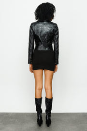 STARKE  LEATHER JACKET BLACK (15813-A)