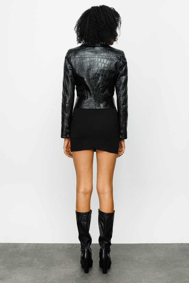 STARKE  LEATHER JACKET BLACK (15813-A)