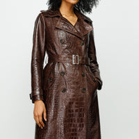 The Folcata Brown Leather Women Jacket